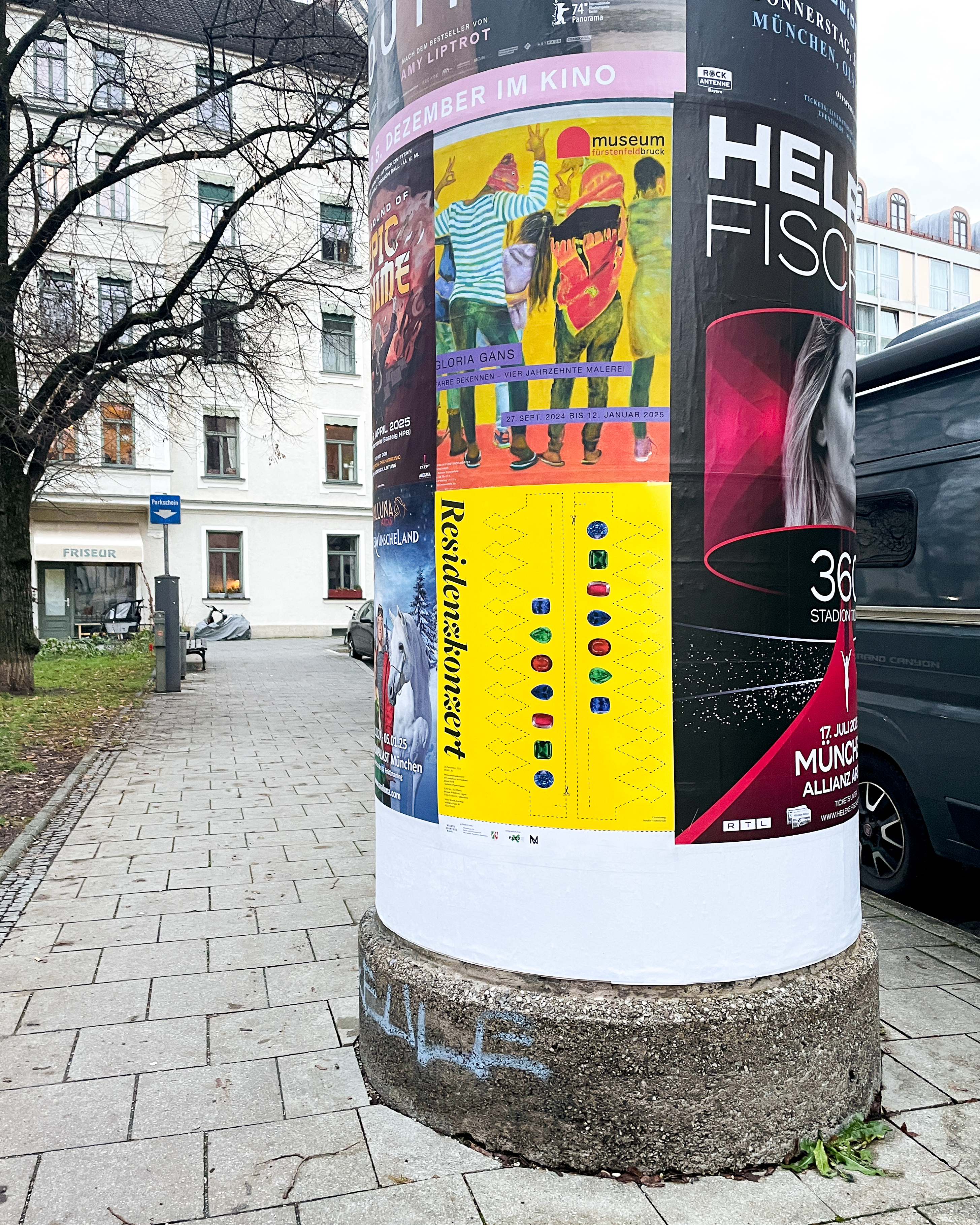 Plakat „Residenzkonzert“ Emily Xylander Wenzel Rehbach Studio Wochenende